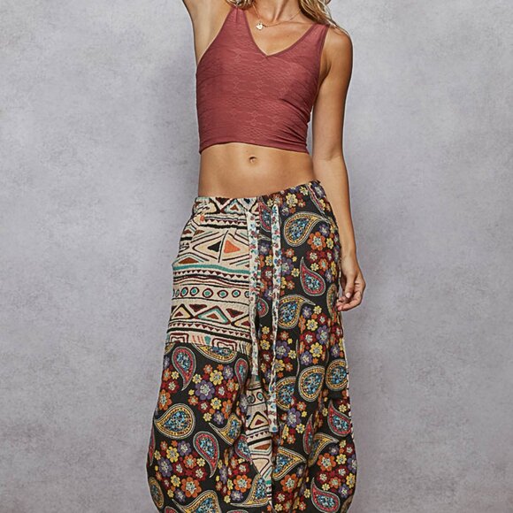 POL M Multicolor Patterned Pants - Picture 7 of 7